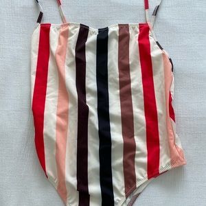 Solid & Striped One Piece Suit
